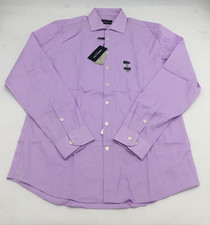 Kenneth Cole Mens Slim Fit Non Iron Stretch Shirt in Lilac Sz Medium