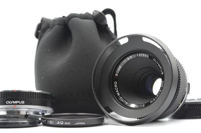 *NEUF avec capot* Objectif Olympus Zuiko Auto-Macro 50 mm f3,5 MF avec tube... - Photo 1/4
