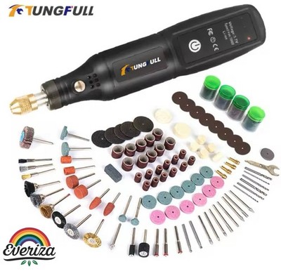 KIT MINI BOHRMASCHINE Dremel Tragbar 24/361 Stück GRAVURSTIFT USB C Wireless