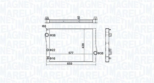 Magneti Marelli MotorküHler WasserküHler 350213163500 FüR BMW X5 F15 F85 E70 X6-image