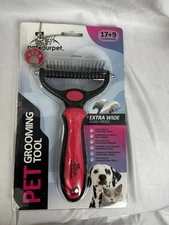 Patyourpet-New Pet Grooming Tool Extra Wide Dual Head Safe and Easy Dog or Pet