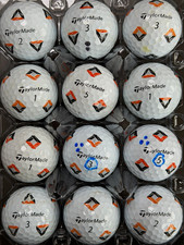 12 x TaylorMade TP5 Golf Balls White Black Orange