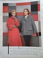 1952 Womens Harry Williams Coats Cloud-drift by Stroock vintage Fashion Ad 