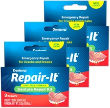 Repair Kit - Repair-It Advanced Formula Denture Repair Kit (Pack of 3) - Denture