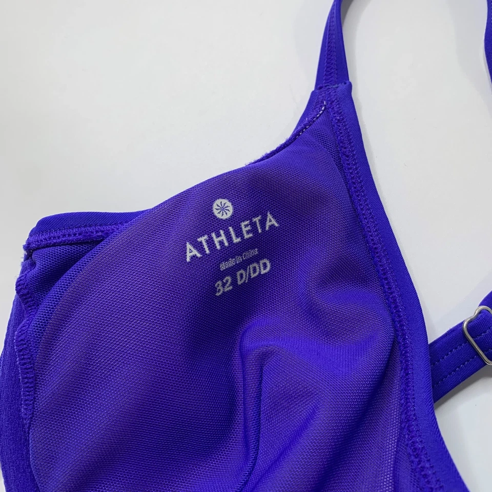 Top de bikini Athleta para mujer 32D/DD Riviera ajustado con cable espalda cruzada traje de baño Foto 4 de 4