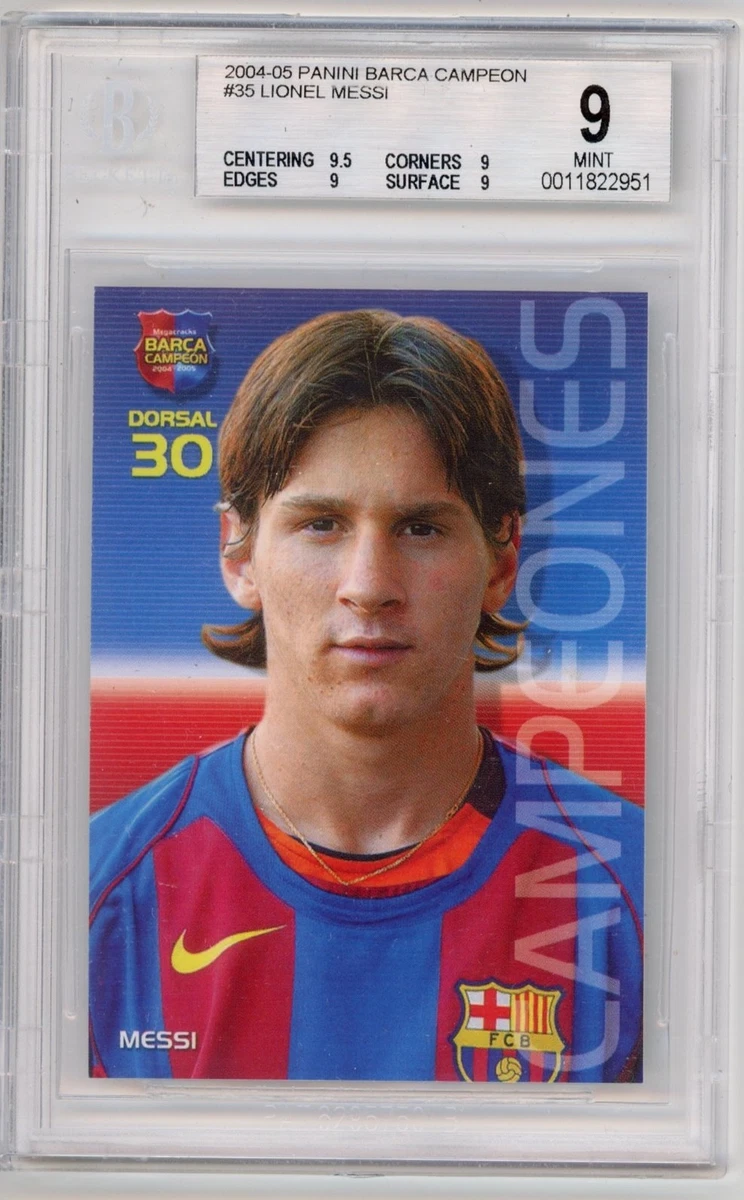 2004-05 PANINI MEGA Cracks Bateau Campio Lionel Messi recrue catalane
