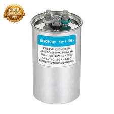 AC Capacitor 45 5 Uf  5 MFD 370/440 Volt Dual Run round Capacitor VAC CBB65B A