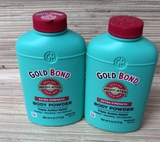2 Gold Bond Medicated Body Powder Extra Strength 4 oz w TALC 1 Sealed 1 Opened