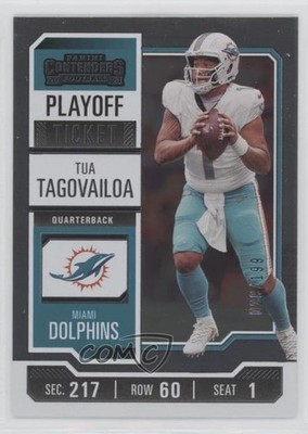 2023 Panini Contenders Playoff Ticket 29/199 Tua Tagovailoa #64 3r4