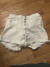Abercrombie Kids Youth White Jean Shorts 13/14