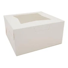 Southern Champion Tray SCH23053 Window Bakery Boxes, 10w X 10d X 5h, White,