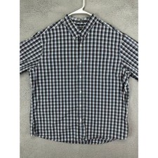 Eddie Bauer Shirt Adult 2XL Black Classic Fit Button Up Long Sleeve Cotton Mens