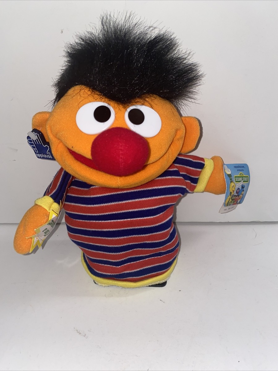 Vintage 1988 Applause Sesame Street ERNIE Plush Hand Puppet Doll