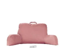 Oversized Pink Backrest Pillow Mauve Plush Polyester Microfiber 18"-31"Lx21" Bed