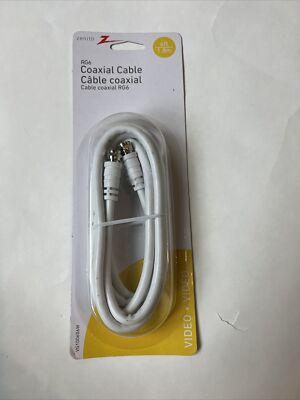 AmerTac Zenith VG100606W RG6 Cable 6 Feet, White  Never Opened