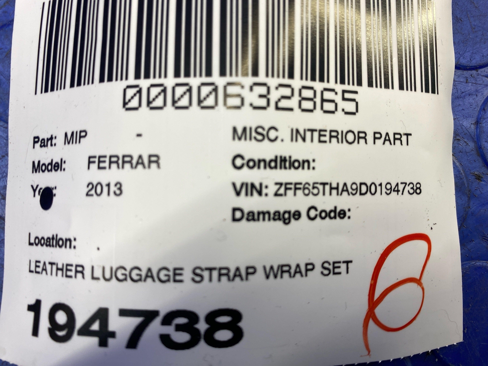 2013 FERRARI CALIFORNIA LEATHER LUGGAGE STRAP WRAP SET BROWN LEATHER OEM
