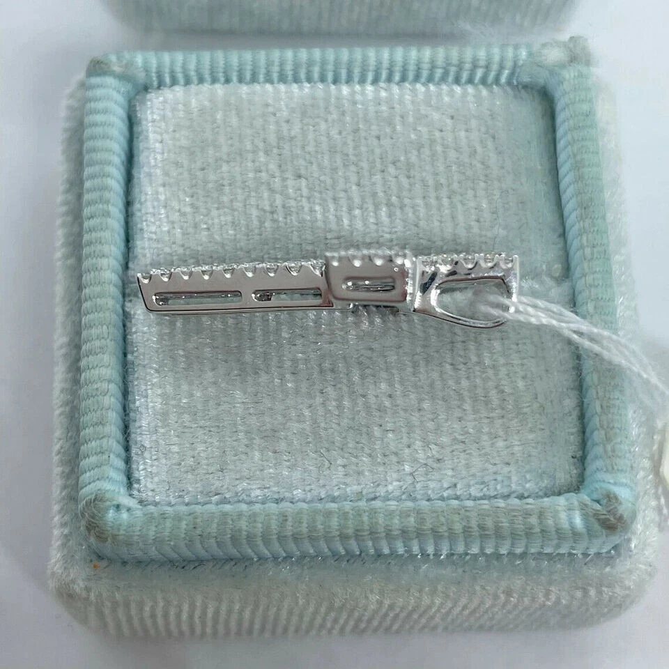 3Ct Round Cut Red Ruby Diamond Cross Pendant 14K White Gold Over 18" Free Chain - Image 2 of 4