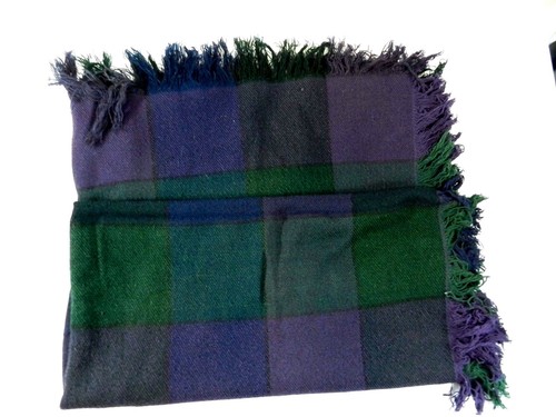 Blanket Purple Green Check Throw Comfort Warm Size 42" x 54" inches - Picture 4 of 4