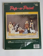 Pop N Paint Nativity Scene Precut Wood Pieces Christmas CPW722 Kids Crafting