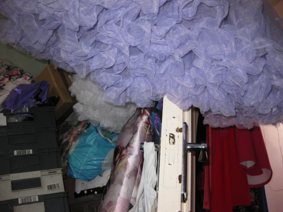  Enagua con volantes LILA cintura máxima 42 pulgadas 24 pulgadas de largo Foto 4 de 4