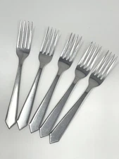 Maper-Inox Stainless Pointed Tip Handle Dinner Place Forks 7.75” Set Of 5 MCM