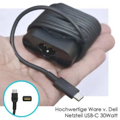 30W Dell Bloc Alimentation 20V Usb-C XPS Ainsi Que Pour Samsung Huawei Lenovo - Photo 1/4