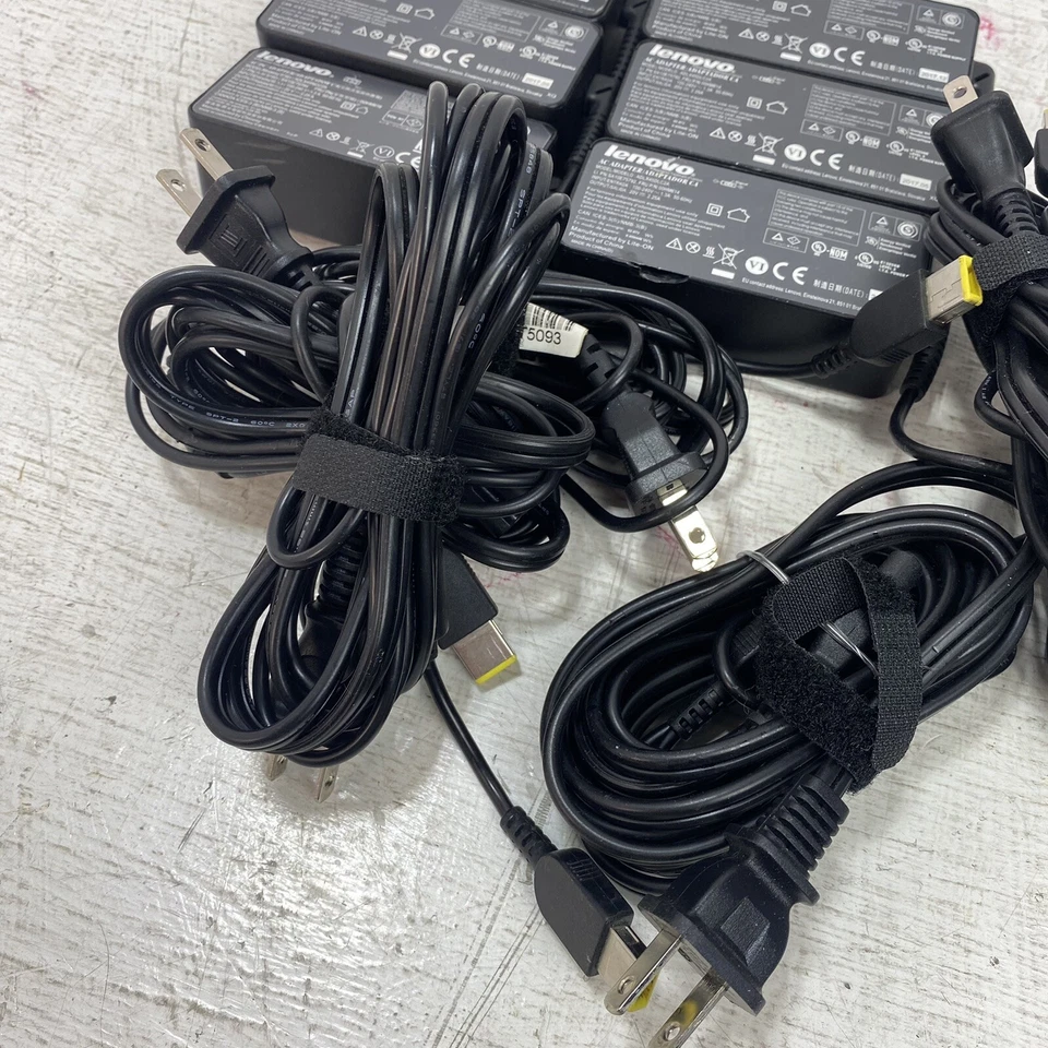 (Lote de 6) Adaptadores de alimentación de CA de punta delgada Lenovo 45W 20V ADLX45NCC2A, ADLX45DLC2A Foto 4 de 4
