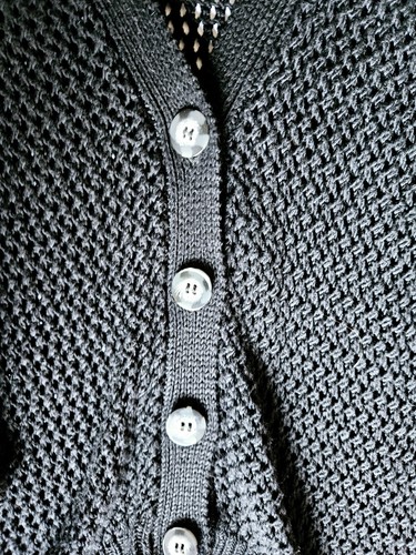 Brochu Walker Long Cardigan Sweater Black Open Knit Deep V Neck S - Picture 3 of 6