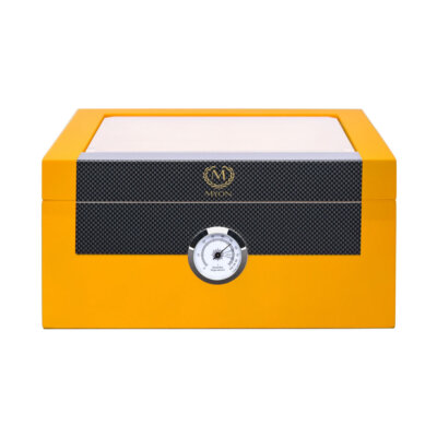 Myon Humidor, Racing-Edition GELB, Medium für ca. 25 Zigarren