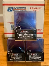 375 (15/25 ct. pks)-3x4 BCW Thicker Card 1.5 mm 59 pt. Toploaders  + 400 Sleeves