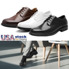 Men's Dress Oxford Derby Shoes Premium Leather Formal Business Shoes Wide Size