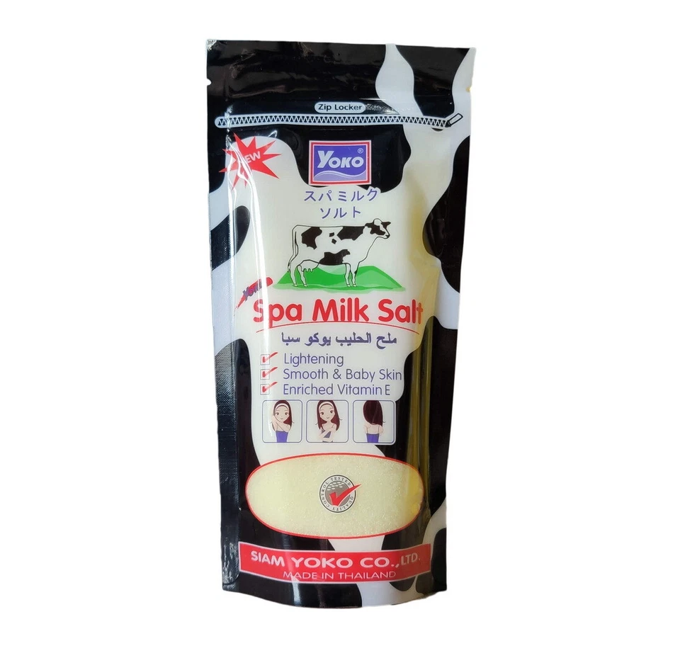 6 x YOKO Spa Milk Salt Scrub Plus AHA Enriched Vitamin E Collagen Whitening 300g - Image 4 of 4