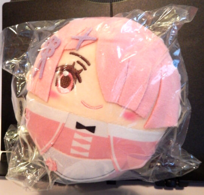 Re Zero Ram Sakura Plush 6 1/2'' NEW Pink eaw