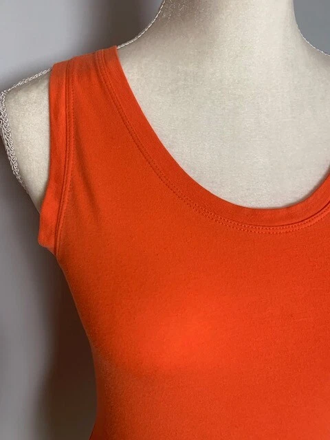 Camiseta sin mangas Lucy Tech Activewear para mujer talla XS naranja cuello redondo sin mangas Foto 4 de 4