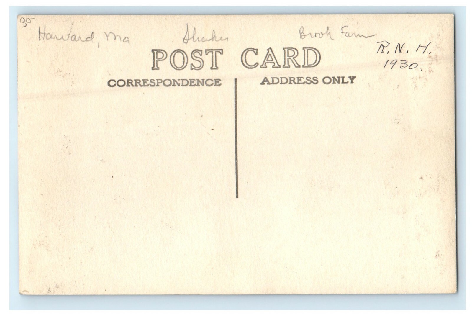 1930 Shaker Brook Farm Interior Harvard Massachusetts MA RPPC Photo