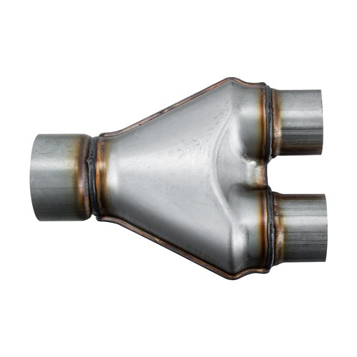 Universal Stainless Steel 3" Single/ 2" Dual 10"(L) Y Pipe Adapter - View #6