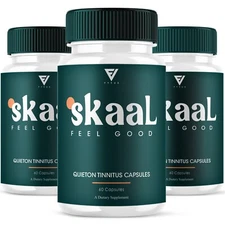 (3 Pack) Skaal Quieton Tinnitus Capsules, Skaal Ear Health Pills (180 Capsules)