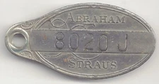 Vintage A&S Charge Plate Coin Tag ~  ABRAHAM & STRAUS Dept Store BROOKLYN NY