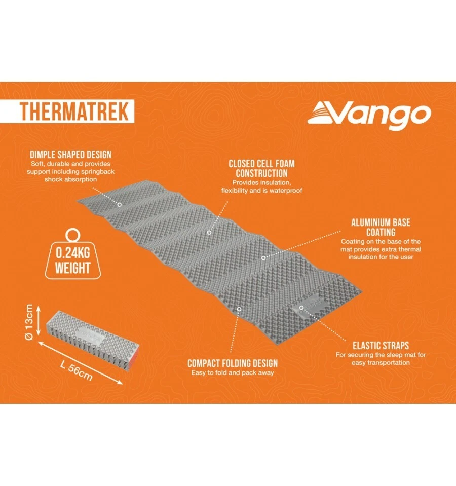Vango Premium ThermaTrek 1.7 Sleep Mat Outdoor mattress D of E scout guide camp