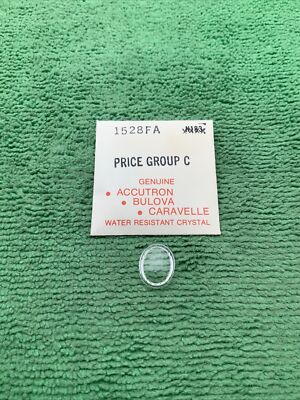 Genuine Bulova Accutron Part # 1528FA Watch Crystal