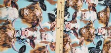 Cows quilting fabric cotton 23"x 44"