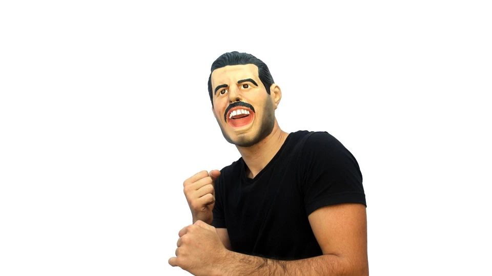 Ghoulish Productions Singer of songs Latex Face Mask Horror Halloween Cosplay - Image 2 of 4