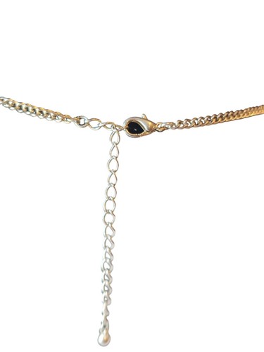 Butterfly Silver Tone Gold and Peach Bib Statement Fashion Necklace Fairycore - Picture 3 of 6