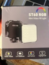 RGB Video Light with 3 Cold Shoe 2000mAh LED Camera Fill Light 360  Full Color C