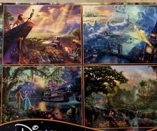 Disney Dream Thomas Kinkade Puzzle 4-in-1 500 PC Lion King,Peter Pan Etc..