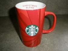 2014 Starbucks Red W/ Green Logo Made In USA Coffee Cup Mug 12 Oz Christmas (M37