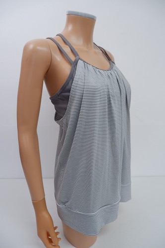 Merrell Womens BRAND NEW Gym Deveau Thelon Tank Top Size L Grey Striped £69 - Picture 6 of 10
