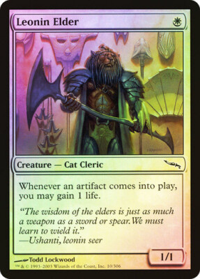 FOIL Leonin Elder ~ Mirrodin [ EX ] [ Magic MTG ]