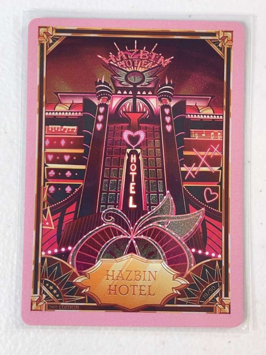 Hazbin Hotel Trading Card PINK FOIL ULTRA RARE HOTEL 19/50 Hazbin Hotel Trading Card PINK FOIL ULTRA RARE HOTEL 19/50