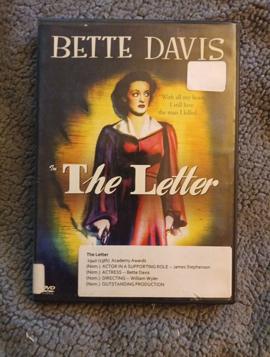 The Letter (DVD, 2005)**Like New Shape** No Scratches***B&W 95Min. 1942 Movie***